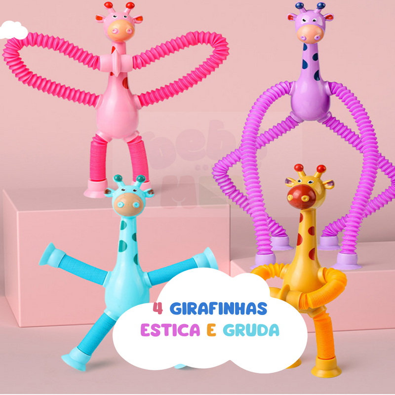 Kit 4 Girafinhas estica e gruda